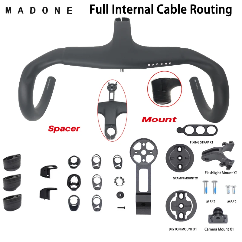SLR Gen 7 /8 Carbon handlebar 380-440mm Internal Wiring Integrated Handlebar 28.6mm with Bike spacer road bike frame mount parts
SLR Gen 7 /8 Carbon handlebar 380-440mm Internal Wiring Integrated Handlebar 28.6mm with Bike spacer road bike frame mount parts