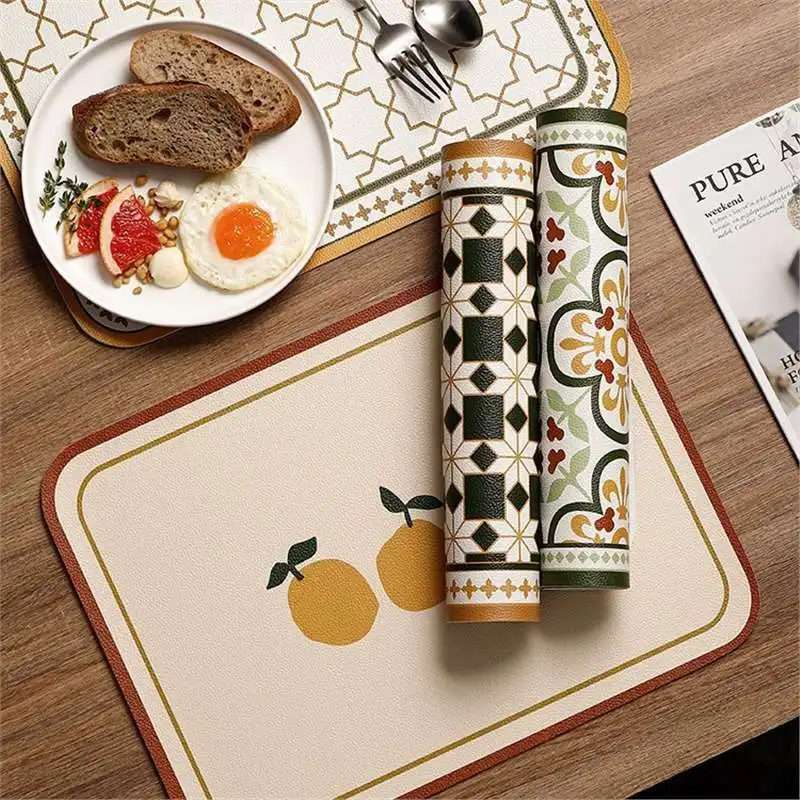 10/20/30pcs retro PU leather placemats, double-sided waterproof, French retro dining table decorative mats
10/20/30pcs retro PU leather placemats, double-sided waterproof, French retro dining table decorative mats