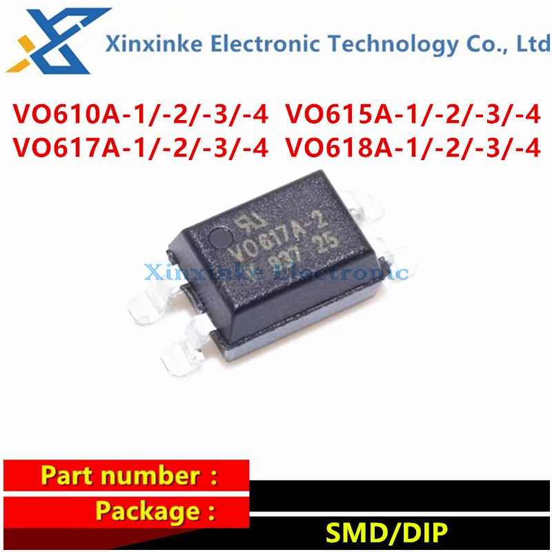 20PCS VO610A-1/-2/-3/-4 VO615A-1/-2/-3/-4 VO617A-1/-2/-3/-4 VO618A-1/-2/-3/-4 Transistor output Optocoupler SMD-4 DIP-4
20PCS VO610A-1/-2/-3/-4 VO615A-1/-2/-3/-4 VO617A-1/-2/-3/-4 VO618A-1/-2/-3/-4 Transistor output Optocoupler SMD-4 DIP-4