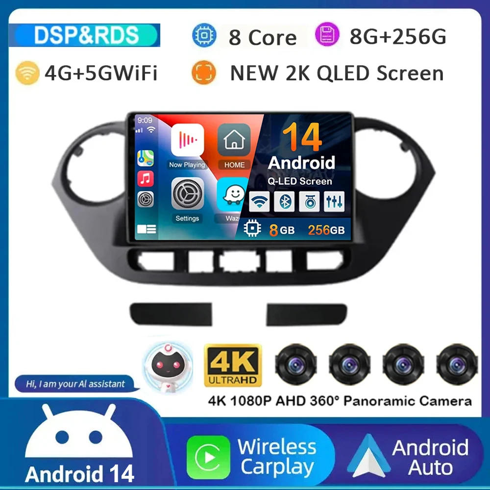 Автомагнитола на Android 14 с поддержкой Wi-Fi и 4G для Hyundai Grand I10, 2013, 2014, 2015, 2016, GPS, мультимедийный плеер, стерео, камера 360, DSP
Автомагнитола на Android 14 с поддержкой Wi-Fi и 4G для Hyundai Grand I10, 2013, 2014, 2015, 2016, GPS, мультимедийный плеер, стерео, камера 360, DSP