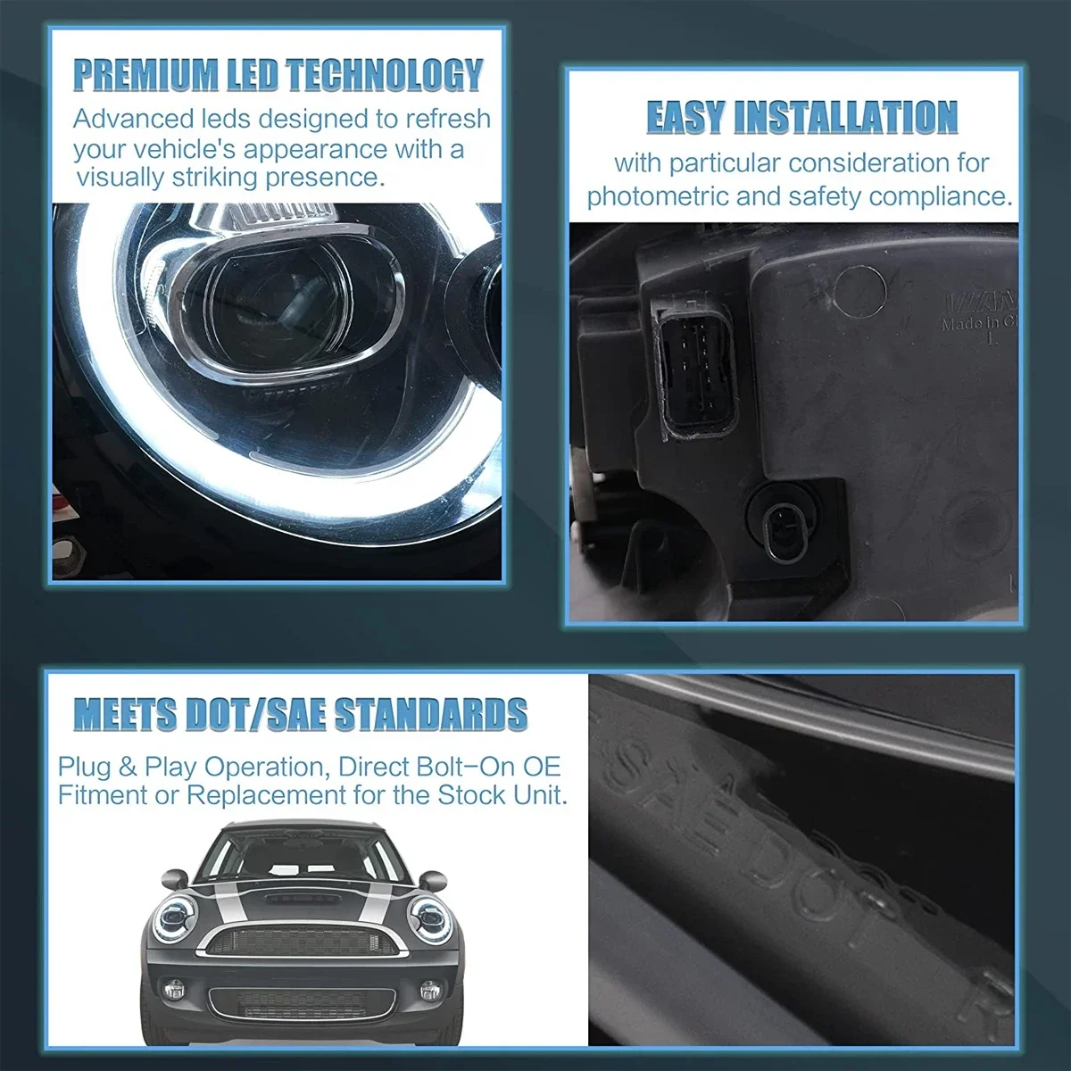 New LED Head Lamp Upgrade Modified For BMW MINI Cooper R55 R56 Headlight 2007-2013 Dynamic Signal Head Lamp Auto Accessories
New LED Head Lamp Upgrade Modified For BMW MINI Cooper R55 R56 Headlight 2007-2013 Dynamic Signal Head Lamp Auto Accessories
