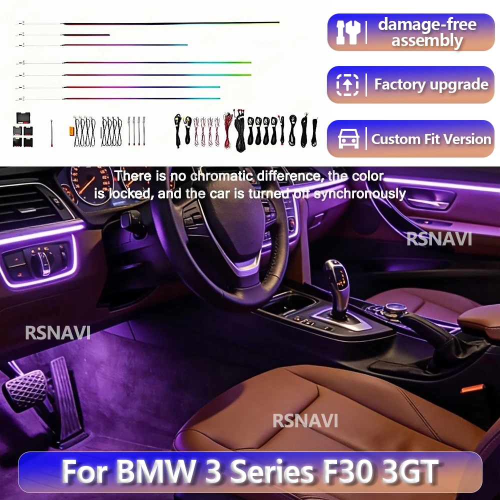 RGB color streamer For BMW 3 Sories F30 3GT 2013-2019 APP 256 Color RGB Colorful Atmosphere Light Soft decorative strip
RGB color streamer For BMW 3 Sories F30 3GT 2013-2019 APP 256 Color RGB Colorful Atmosphere Light Soft decorative strip