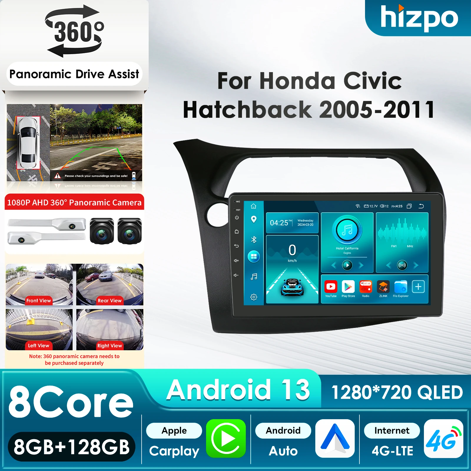 Hizpo 8Core DSP Car Multimedia Player for Honda Civic Hatchback 2005 2006 2007 2008 2009 2010 20114G WiFi AI Intelligent Systems
Hizpo 8Core DSP Car Multimedia Player for Honda Civic Hatchback 2005 2006 2007 2008 2009 2010 20114G WiFi AI Intelligent Systems