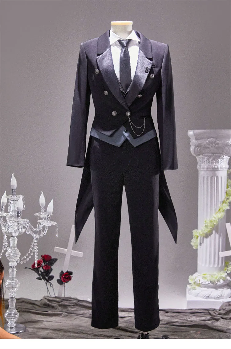 Cos-Mart Anime Black Butler Sebastian·Michaelis Cosplay Costume Tail Coat Tails Uniform Party Role Play Clothing
Cos-Mart Anime Black Butler Sebastian·Michaelis Cosplay Costume Tail Coat Tails Uniform Party Role Play Clothing