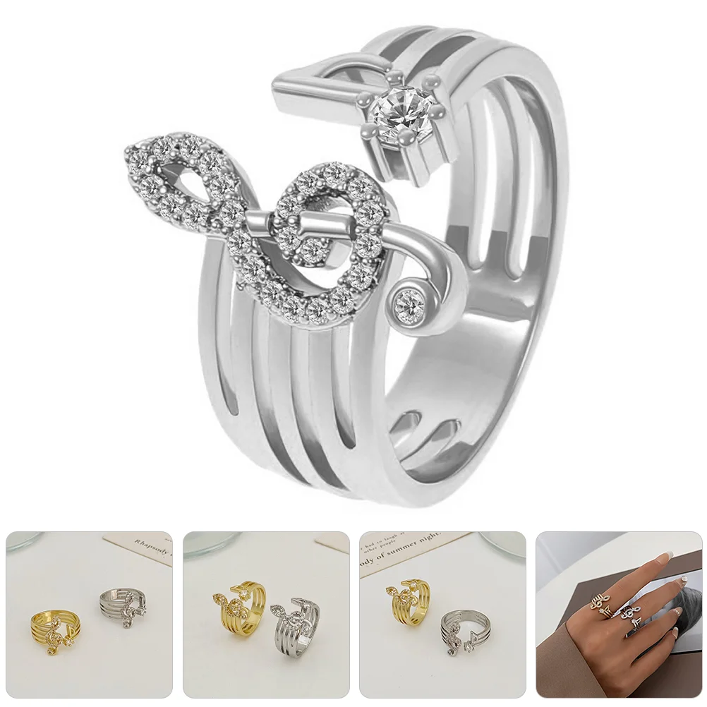 Musical Note Ring Adjustable Rings Open Finger Gold Plated Valentines Alloy Miss Wedding Decor
Musical Note Ring Adjustable Rings Open Finger Gold Plated Valentines Alloy Miss Wedding Decor