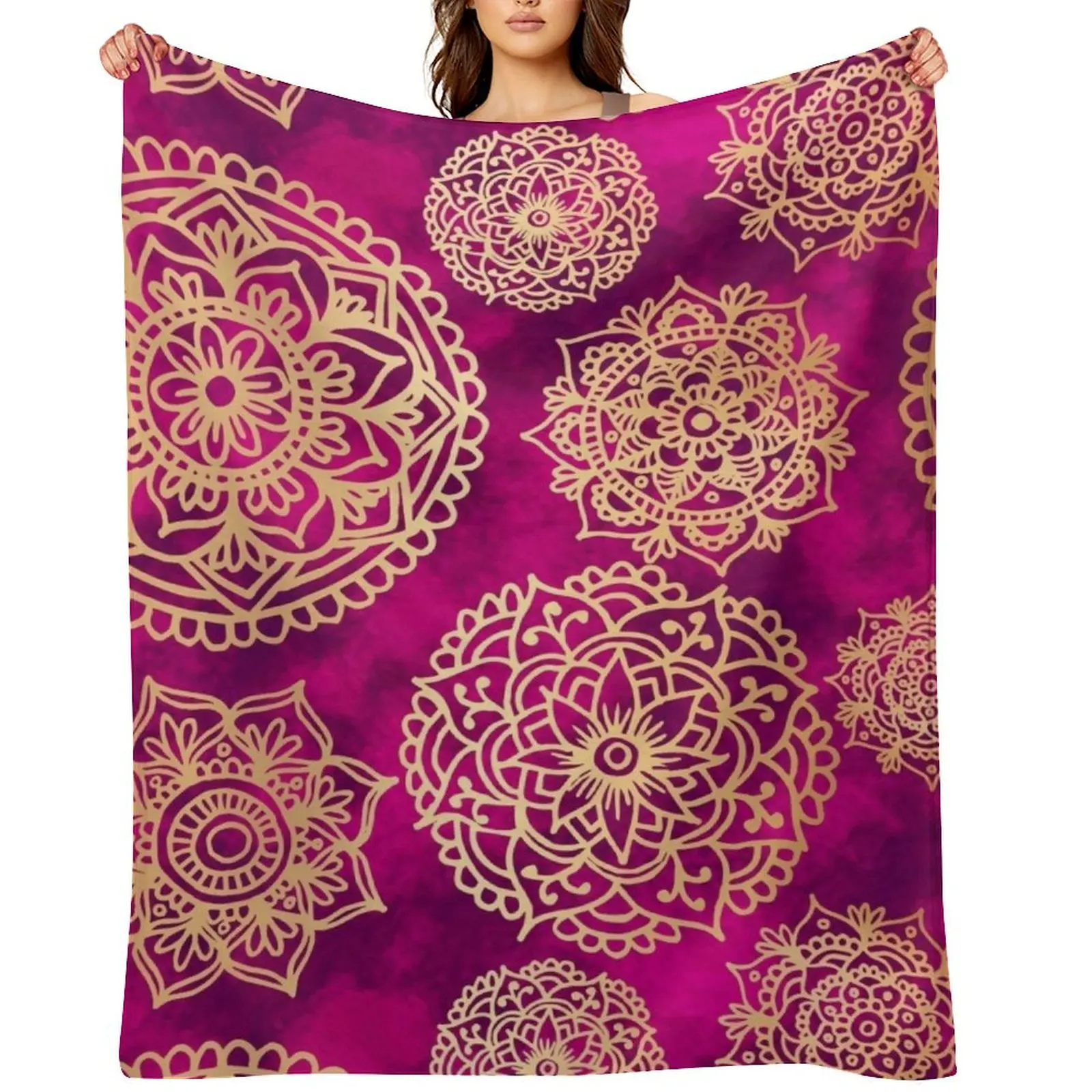 Pink and Gold Mandala Pattern Throw Blanket Fashion Sofas Softest Thins funny gift Blankets
Pink and Gold Mandala Pattern Throw Blanket Fashion Sofas Softest Thins funny gift Blankets