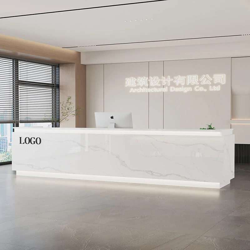 Luxurious Office Desk Aesthetic Center Decor Armable Front Reception Counter Clothes Modern Furniture Recepcion Professional
Luxurious Office Desk Aesthetic Center Decor Armable Front Reception Counter Clothes Modern Furniture Recepcion Professional