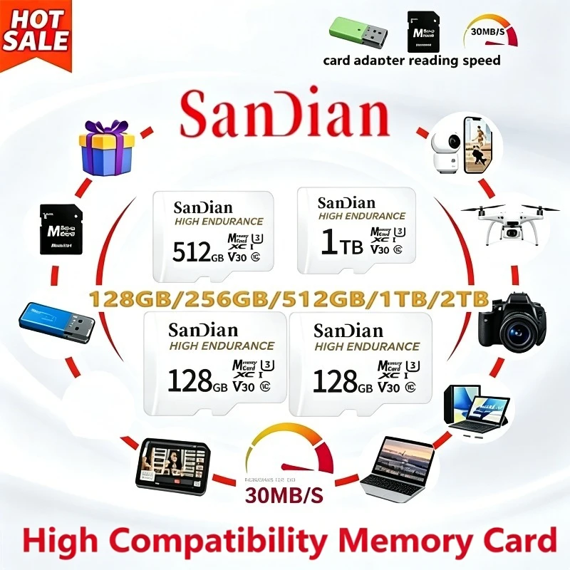 2026 High Endurance micro Tf SD Card V30 U3 C10 Professional Memory card for dash cam or home monitoring 128GB 256GB
2026 High Endurance micro Tf SD Card V30 U3 C10 Professional Memory card for dash cam or home monitoring 128GB 256GB