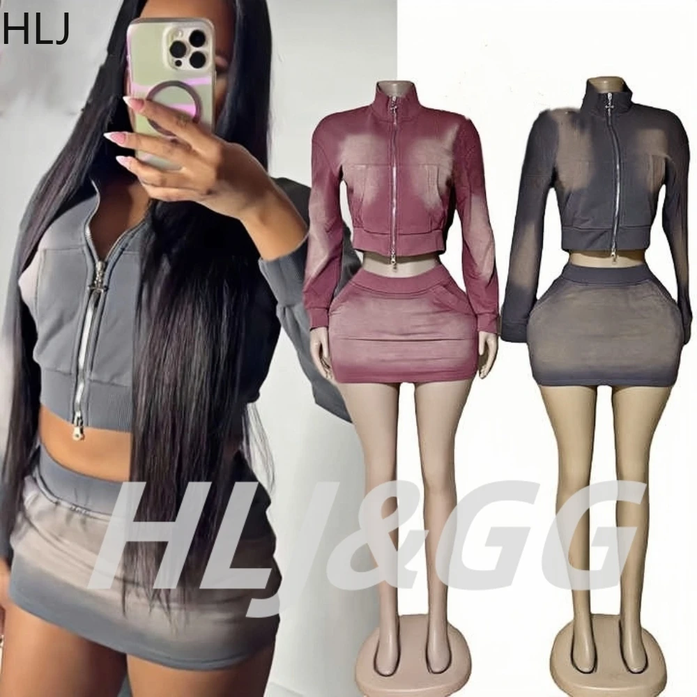 HLJ&GG Y2K Tie Dye Retro Mini Skirts Two Piece Sets Women Zipper Long Sleeve Crop Top And Skirts Outfits Trendy 2pcs Streetwear
HLJ&GG Y2K Tie Dye Retro Mini Skirts Two Piece Sets Women Zipper Long Sleeve Crop Top And Skirts Outfits Trendy 2pcs Streetwear