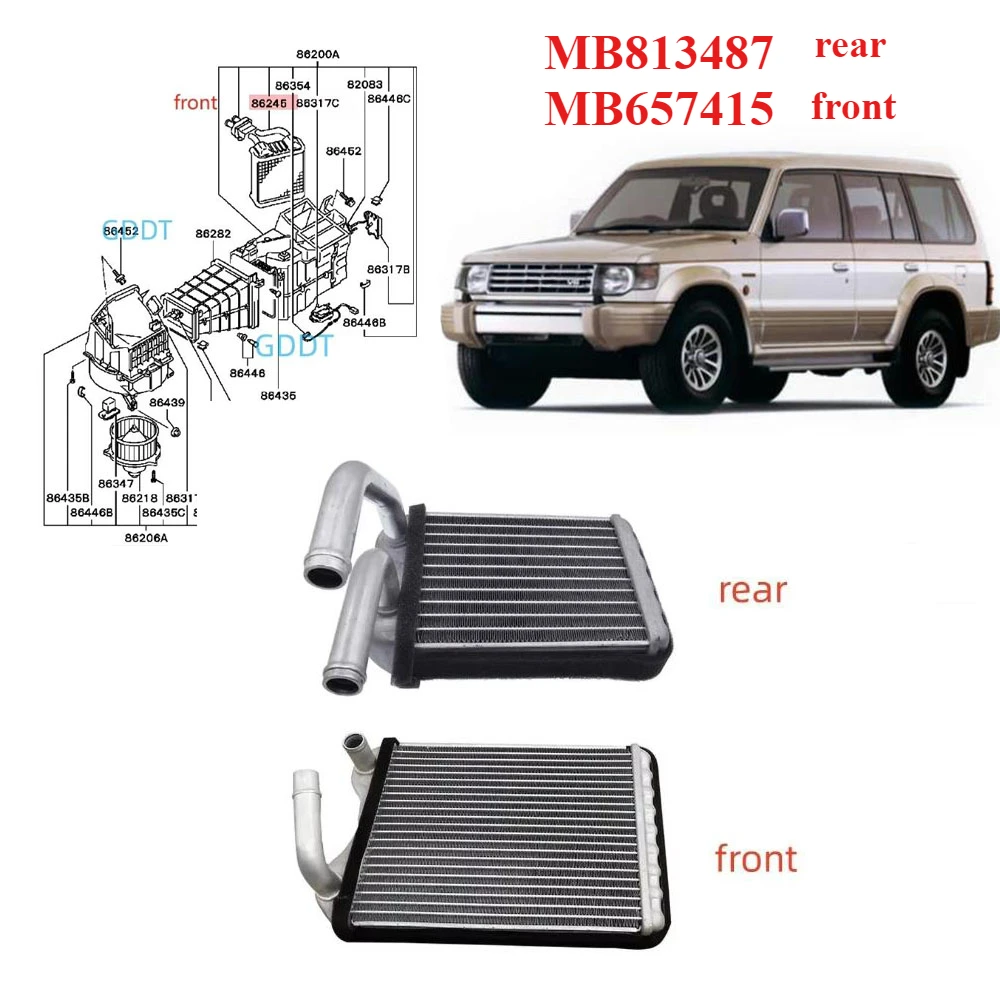 1 Piece Front or Rear Heater Core for Pajero V30 V10 Heater Radiator for Montero V20 V40 Accessories MB813487 MB657415
1 Piece Front or Rear Heater Core for Pajero V30 V10 Heater Radiator for Montero V20 V40 Accessories MB813487 MB657415