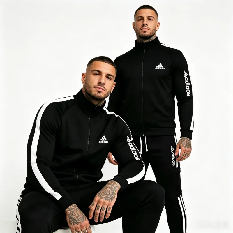 Men Spring Autumn Full Zip Tracksuits 3 Stripes Stand Collar Jacket Jogger Pants 2 Piece Set Casual Sport Training Tracksuit
Men Spring Autumn Full Zip Tracksuits 3 Stripes Stand Collar Jacket Jogger Pants 2 Piece Set Casual Sport Training Tracksuit