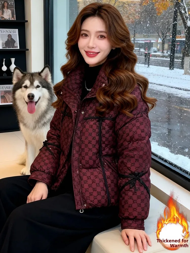Ladies Fashionable Stand Collar down Jacket Thickened Fleece Women's Cotton Coat Winter New Style Commute Korean Loose Fit
Ladies Fashionable Stand Collar down Jacket Thickened Fleece Women's Cotton Coat Winter New Style Commute Korean Loose Fit
