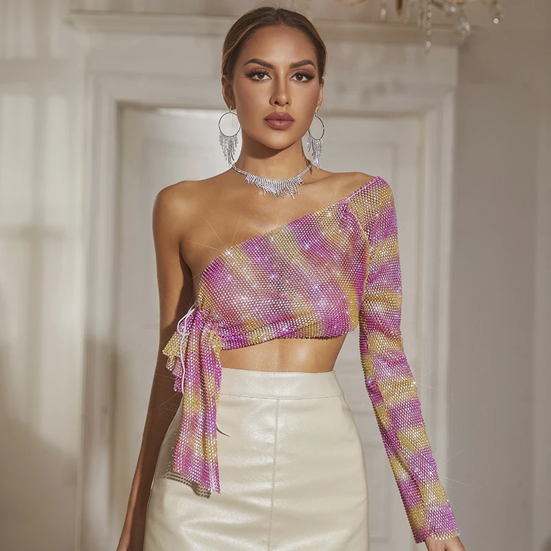 Leqoel Women Female One Shoulder Crop Tops Long Sleeves T-Shirt Top Summer Beach Vest Bare Midriff Sexy Summer Fashion Clothes
Leqoel Women Female One Shoulder Crop Tops Long Sleeves T-Shirt Top Summer Beach Vest Bare Midriff Sexy Summer Fashion Clothes
