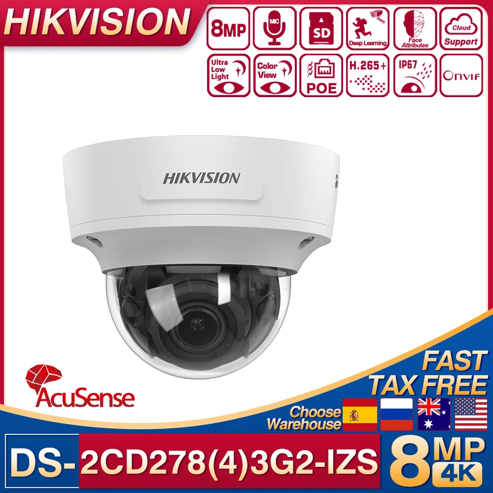 Оригинальная фотокамера Hikvision, 8 Мп, 4K, стандартная IP-камера, 4 МП, POE, ИК, IP67, IK10 AcuSense, вариофокальная купольная сетевая камера
Оригинальная фотокамера Hikvision, 8 Мп, 4K, стандартная IP-камера, 4 МП, POE, ИК, IP67, IK10 AcuSense, вариофокальная купольная сетевая камера