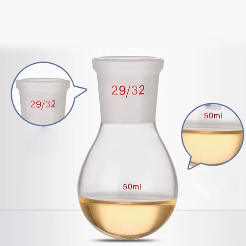 Single-neck eggplant-shaped round bottom flask, pear-shaped rotary evaporator reaction flask 100/250/500/1000/2000/3000ml
Single-neck eggplant-shaped round bottom flask, pear-shaped rotary evaporator reaction flask 100/250/500/1000/2000/3000ml