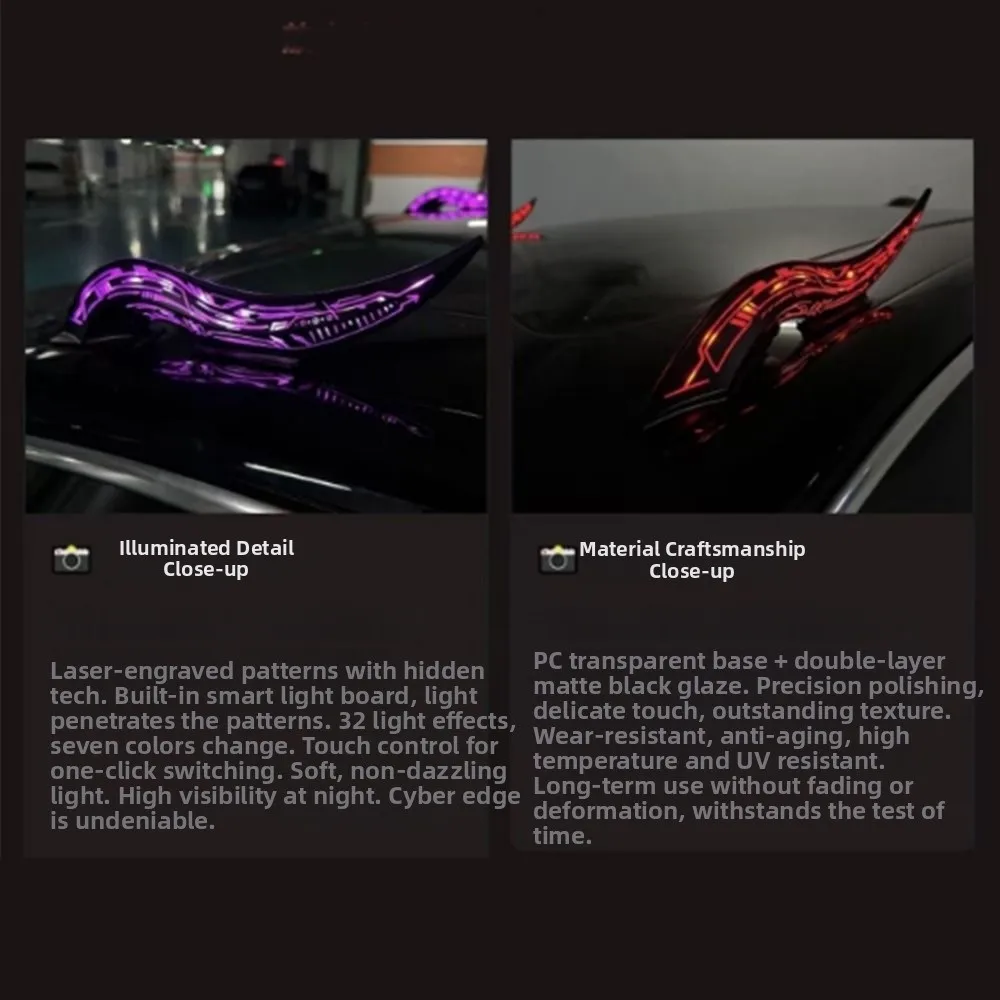 1Pair 32 LED Light Modes Dragon Horn Car Roof Fins Waterproof Touch Dimmable Car Arc Light Quick Release Luminous
1Pair 32 LED Light Modes Dragon Horn Car Roof Fins Waterproof Touch Dimmable Car Arc Light Quick Release Luminous