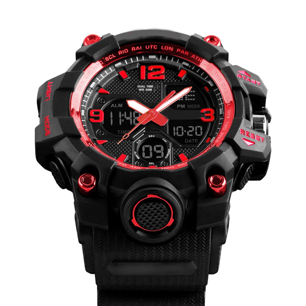 Waterproof Sports Watch Digital Wristwatch 50M Water Resistance Multifunction Outdoor Electronic Watch Swimming Diving PU Band
Waterproof Sports Watch Digital Wristwatch 50M Water Resistance Multifunction Outdoor Electronic Watch Swimming Diving PU Band
