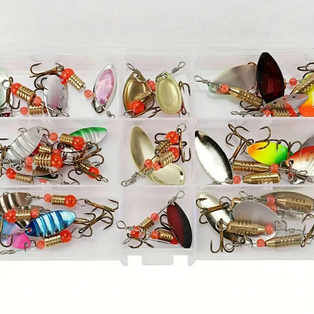 Metal Spoon Fishing Lure Set 30pcs Spinner Baits with Treble Hook Hard Artificial Bait Spoonbait Crankbaits for Bass Trout Perch
Metal Spoon Fishing Lure Set 30pcs Spinner Baits with Treble Hook Hard Artificial Bait Spoonbait Crankbaits for Bass Trout Perch