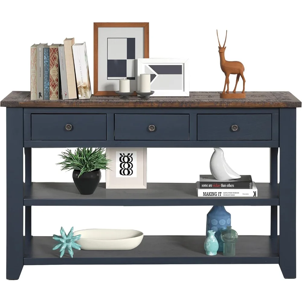 Solid Wood Console Table Sofa Table with Storage Drawers and Bottom Shelf Entryway Table for Storage Entry Hallway Foyer Sofa Co
Solid Wood Console Table Sofa Table with Storage Drawers and Bottom Shelf Entryway Table for Storage Entry Hallway Foyer Sofa Co