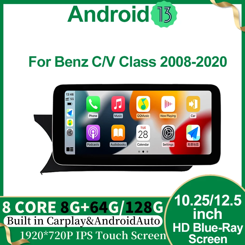 Android 13 Car Radio Stereo GPS Navigation Multimedia Video Player Benz C/V Class W204 W205 GLC X253 W446 Carplay Auto 4G Wifi
Android 13 Car Radio Stereo GPS Navigation Multimedia Video Player Benz C/V Class W204 W205 GLC X253 W446 Carplay Auto 4G Wifi