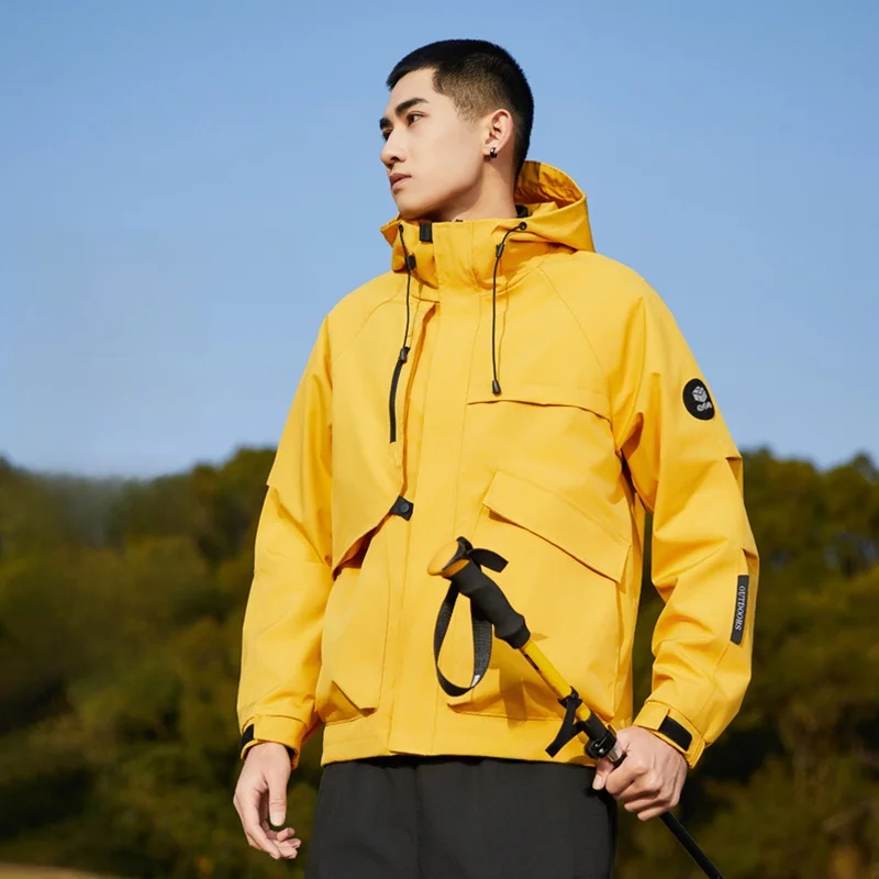 Loose Fit Men's Outdoor Windproof Waterproof Hooded Jaet New 2025 Spring Autumn Seasonal Faion Polyester Fiber Coat
Loose Fit Men's Outdoor Windproof Waterproof Hooded Jaet New 2025 Spring Autumn Seasonal Faion Polyester Fiber Coat
