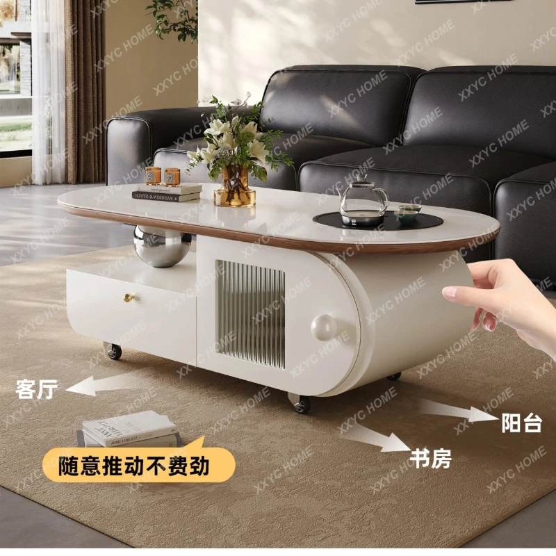 AA Living room cream wind mobile coffee table tea table kettle integrated automatic
AA Living room cream wind mobile coffee table tea table kettle integrated automatic