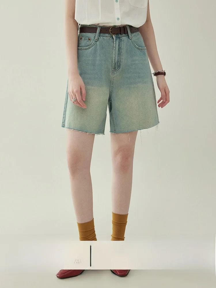 AMUU North Island Retro Blue Loose High Waist Jeans Shorts Women's Summer New Five-Point Frayed Straight Leg Pants
AMUU North Island Retro Blue Loose High Waist Jeans Shorts Women's Summer New Five-Point Frayed Straight Leg Pants