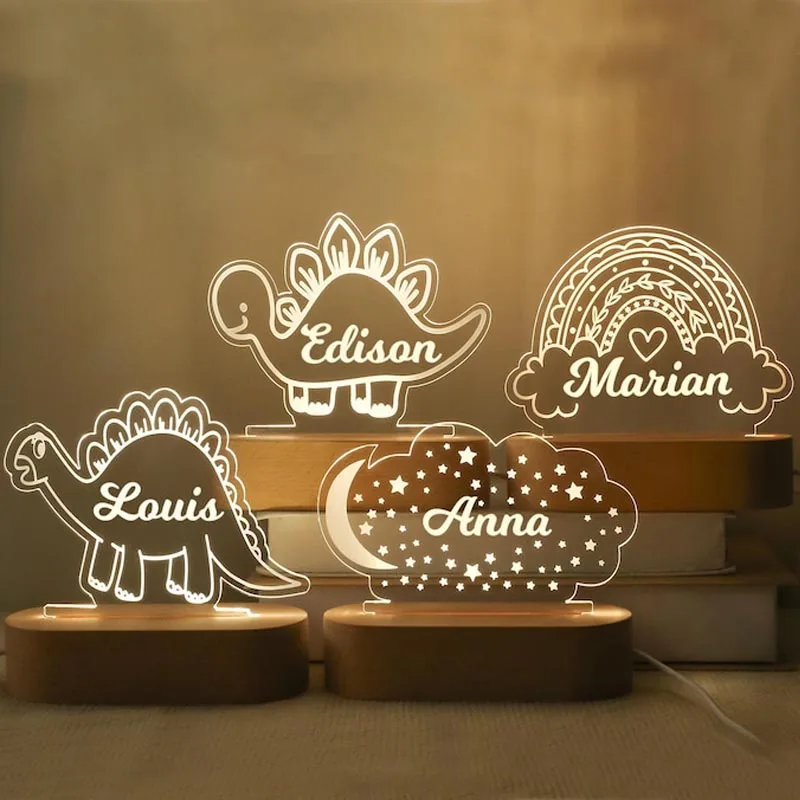 Personalized Night Light with Name Custom Acrylic Plaque Baby Birthday Gift, Baby Shower Newborn Gift Room decor Bedside Lamp
Personalized Night Light with Name Custom Acrylic Plaque Baby Birthday Gift, Baby Shower Newborn Gift Room decor Bedside Lamp