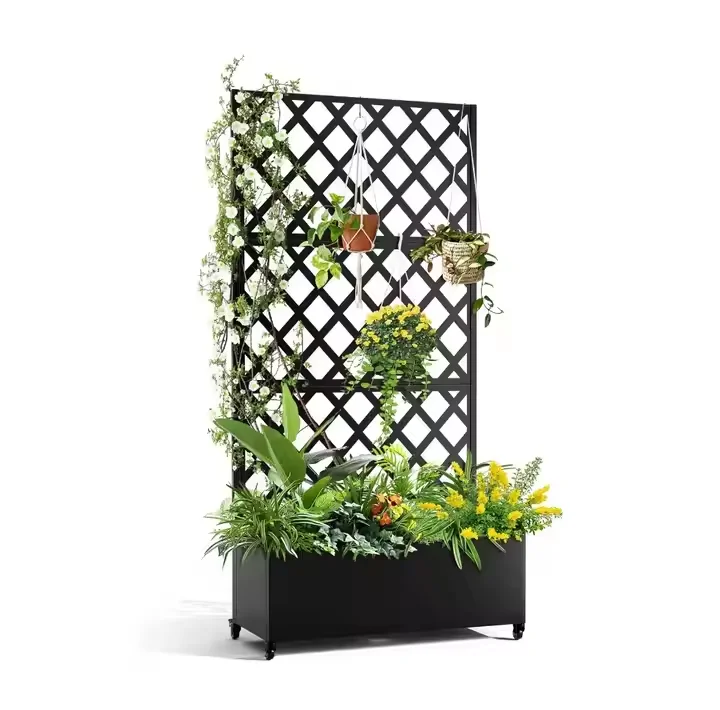 Privacy Aluminum Planter Box With Fence Customized DIY Laser Cutting Garden Divider Flower Pot
Privacy Aluminum Planter Box With Fence Customized DIY Laser Cutting Garden Divider Flower Pot