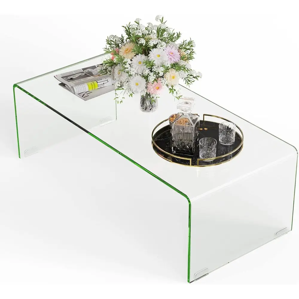 Casart Glass Coee Table, U-Shape Tempered Glass Tea Table with Smooth Round Edges, Simple Minimalist Waterall End Table or Livin
Casart Glass Coee Table, U-Shape Tempered Glass Tea Table with Smooth Round Edges, Simple Minimalist Waterall End Table or Livin