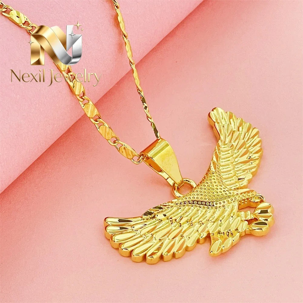 Nexil Jewelry Luxury 24K 9999 Pure Gold real gold Necklace Big Show Grand Eagle Pendant Necklace
Nexil Jewelry Luxury 24K 9999 Pure Gold real gold Necklace Big Show Grand Eagle Pendant Necklace