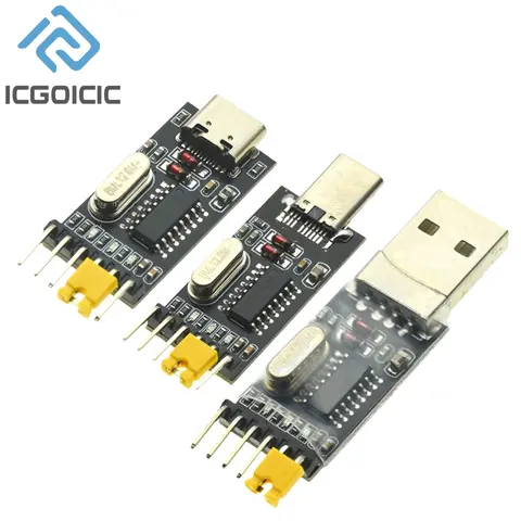 USB To TTL Converter UART Module CH340G CH340 3.3V 5V Switch Type-C