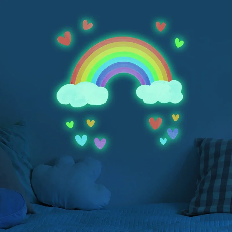 Cartoon Rainbow Luminous Wall Stickers Glow In The Dark Cloud Heart DIY Wall Decal For Baby Room Nursery Decorations Anime
Cartoon Rainbow Luminous Wall Stickers Glow In The Dark Cloud Heart DIY Wall Decal For Baby Room Nursery Decorations Anime