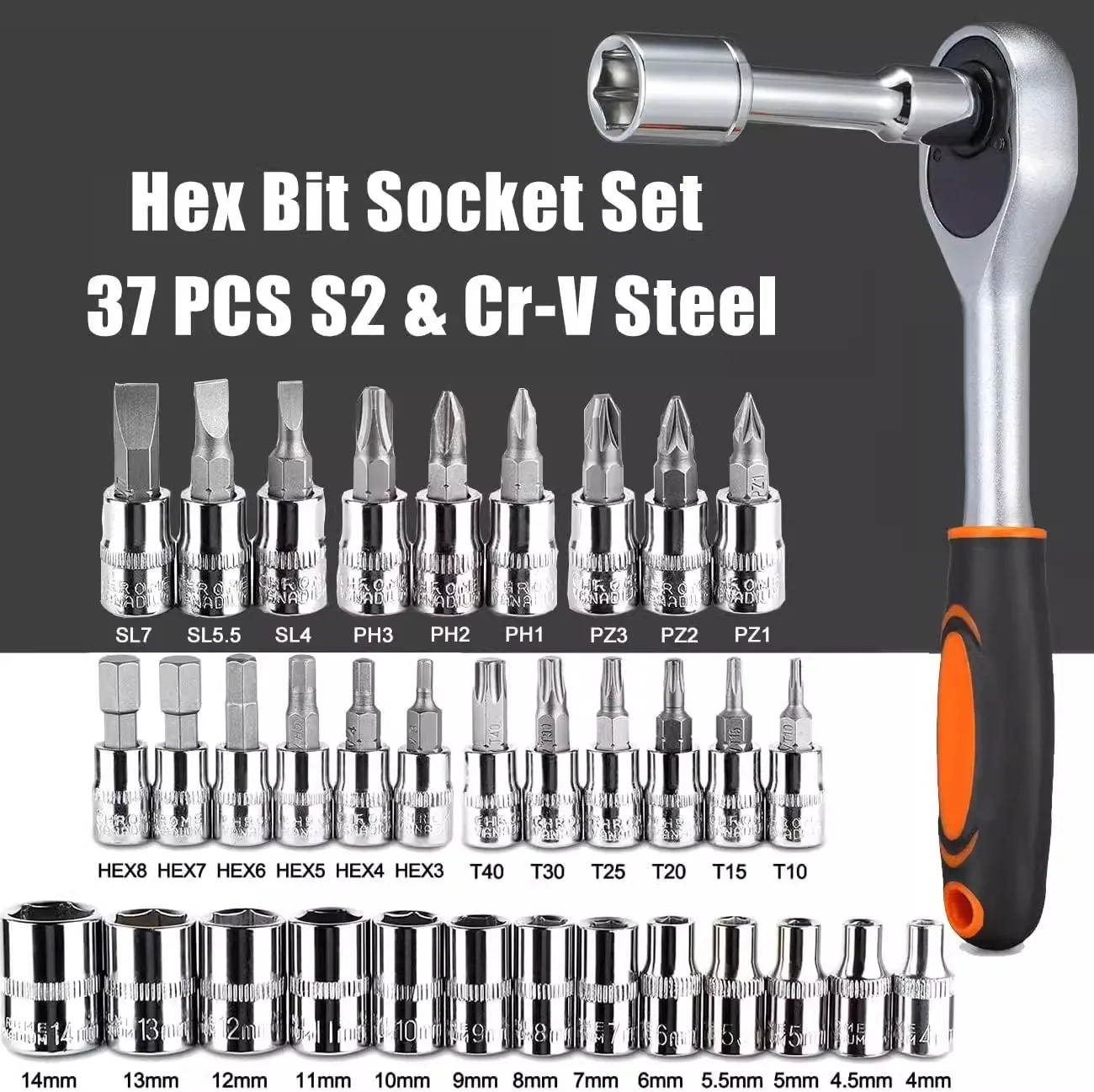 Auto Repair Tool Set Ratchet Socket Wrench Combination Screwdriver Bits Hex Nut Driver Kit
Auto Repair Tool Set Ratchet Socket Wrench Combination Screwdriver Bits Hex Nut Driver Kit