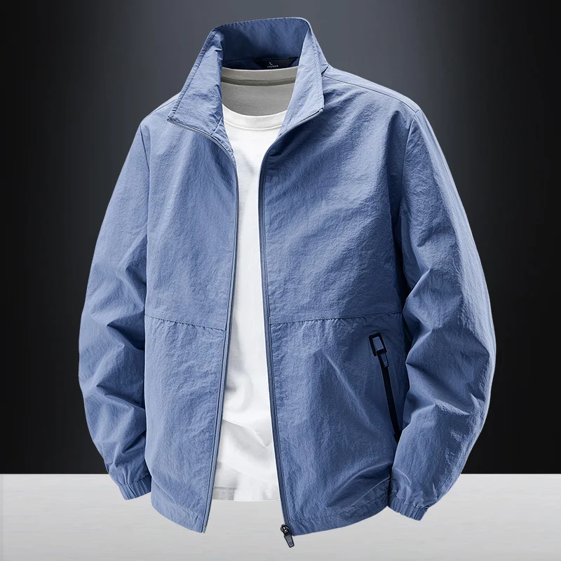 New Spring and Autumn Men's Solid Color Simple Casual Jacket Jacket Middle-aged and Young Standing Collar Loose Pocket Top
New Spring and Autumn Men's Solid Color Simple Casual Jacket Jacket Middle-aged and Young Standing Collar Loose Pocket Top