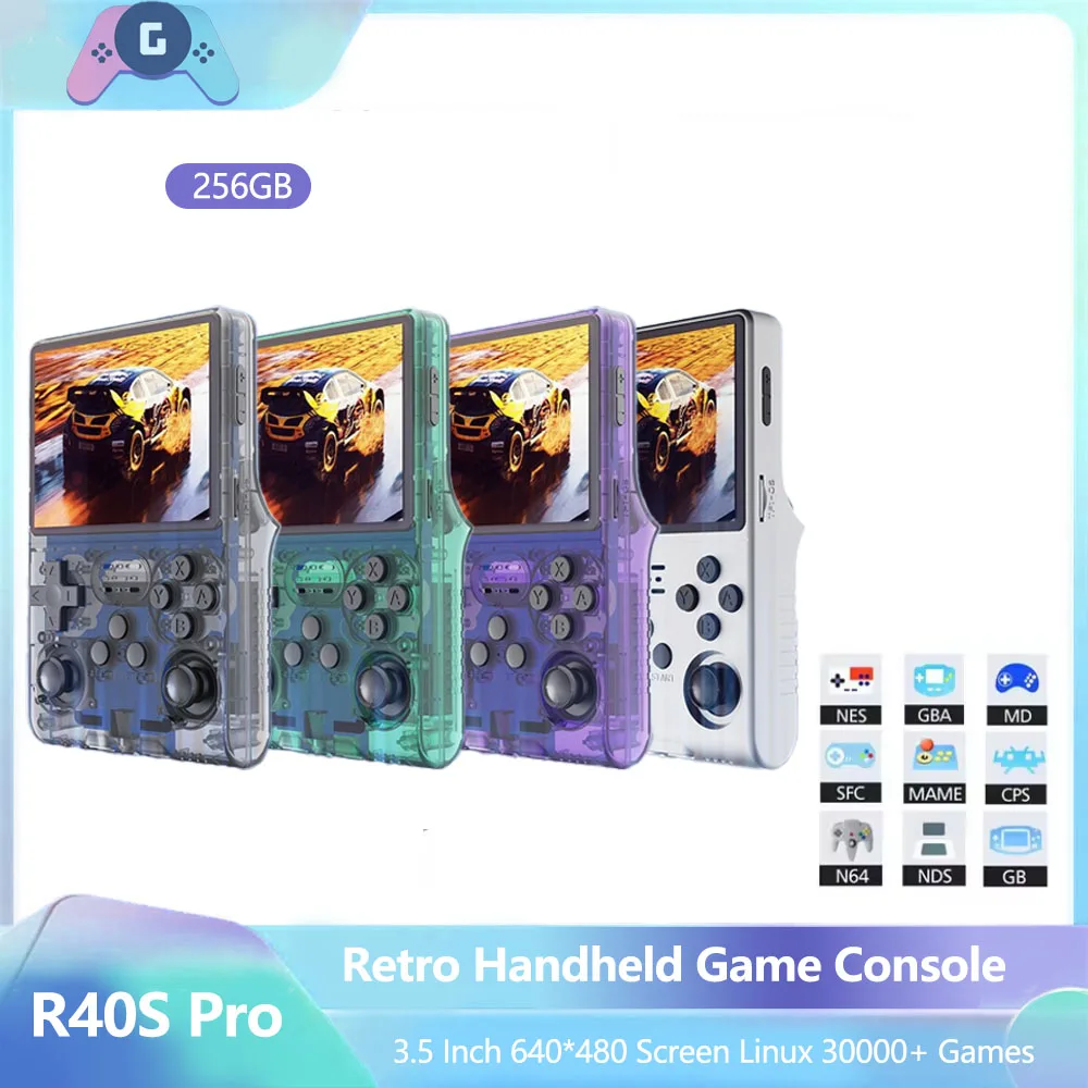 R40S Pro Retro Handheld Game Console 3.5 Inch HD IPS Screen Large Battery Capacity Dual 3D Joystick 256GB Portable Gaming Player
R40S Pro Retro Handheld Game Console 3.5 Inch HD IPS Screen Large Battery Capacity Dual 3D Joystick 256GB Portable Gaming Player