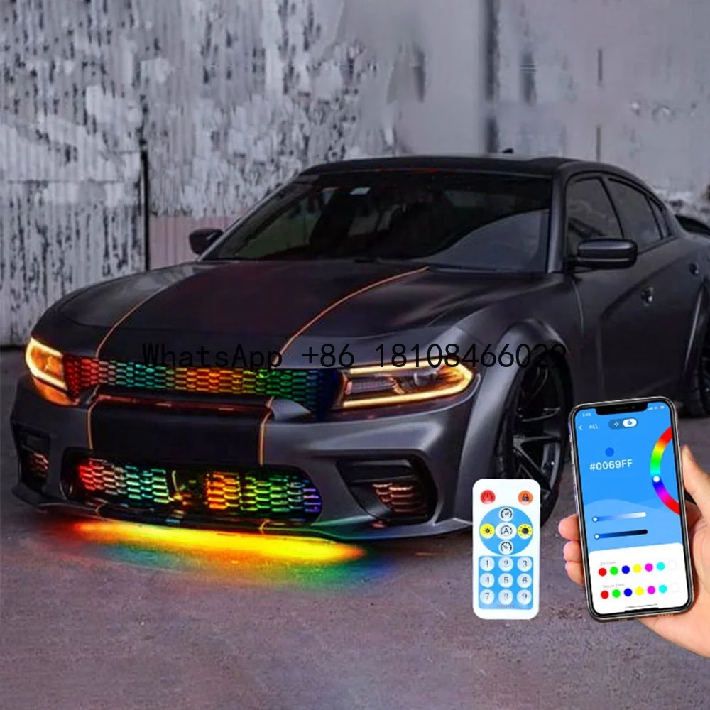 Dream Color RGBIC LED Grille Lights IP68 Waterproof APP Remote Control Front Grill Strip Lights for Car Truck SUV
Dream Color RGBIC LED Grille Lights IP68 Waterproof APP Remote Control Front Grill Strip Lights for Car Truck SUV
