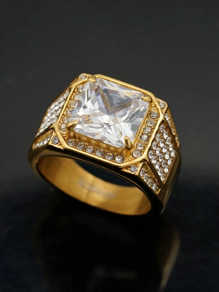 Embedded Zircon Ring for Men New Fashion Jewelry Titanium Steel Fashion Commute Style Non-Star Similar Outing
Embedded Zircon Ring for Men New Fashion Jewelry Titanium Steel Fashion Commute Style Non-Star Similar Outing