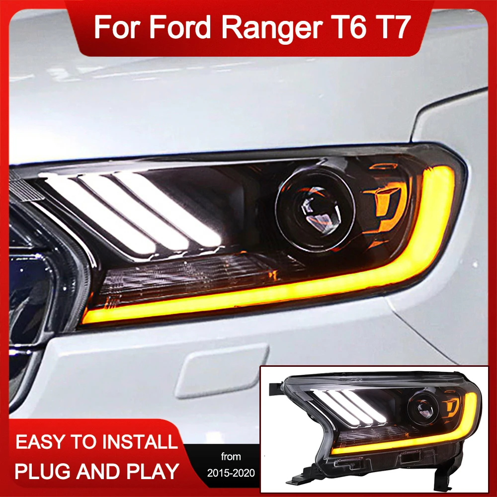 Car Front Headlight Full LED Lamp Assembly 2015-2019 2020 2021 With Dynamic Turn Signal Lens Automoti For Ford Ranger T6 T7
Car Front Headlight Full LED Lamp Assembly 2015-2019 2020 2021 With Dynamic Turn Signal Lens Automoti For Ford Ranger T6 T7
