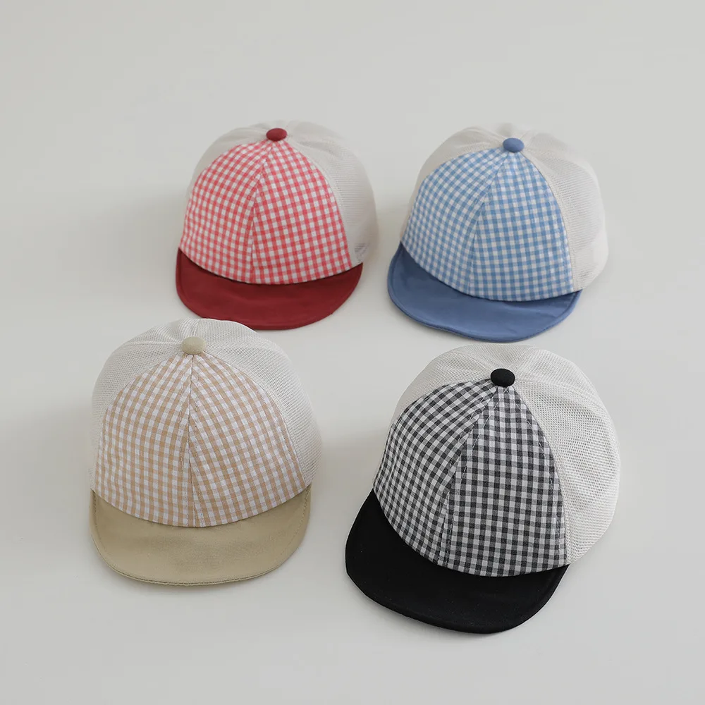Fashion Striped Plaid Baby Baseball Hat Mesh Summer Short Brim Adjustable Duck Tongue Cap Boy Girl Children Casual Outdoor Hat
Fashion Striped Plaid Baby Baseball Hat Mesh Summer Short Brim Adjustable Duck Tongue Cap Boy Girl Children Casual Outdoor Hat