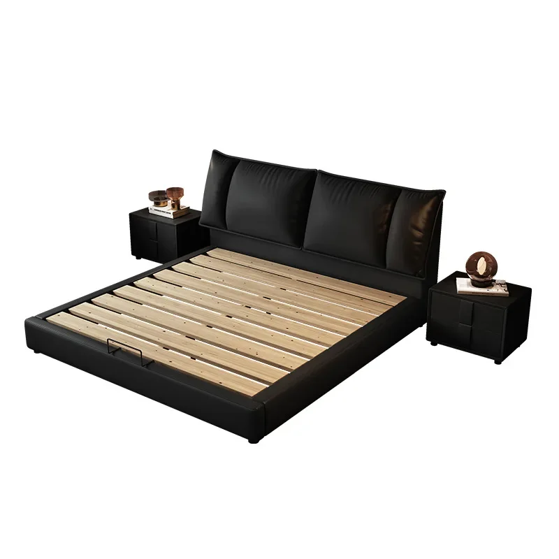 Leather bed Italian style light luxury soft foreskin art bed Modern minimalist master bedroom
Leather bed Italian style light luxury soft foreskin art bed Modern minimalist master bedroom