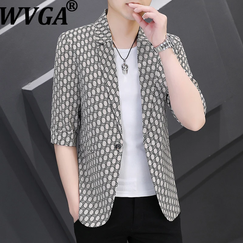 WVGA 2026 Summer New Men Tide Trendy Printed Suit Jackets Korean Style Niche Chic Casual Three-Quarter Sleeved Blazer Ins W19617
WVGA 2026 Summer New Men Tide Trendy Printed Suit Jackets Korean Style Niche Chic Casual Three-Quarter Sleeved Blazer Ins W19617