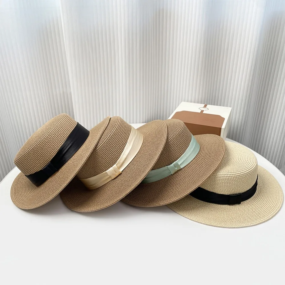 Simple Elegant Straw Woven Hat Breathable Wide Brim Beach Flat Top Hat French Style Sunshade Women's Sun Hat Travel
Simple Elegant Straw Woven Hat Breathable Wide Brim Beach Flat Top Hat French Style Sunshade Women's Sun Hat Travel