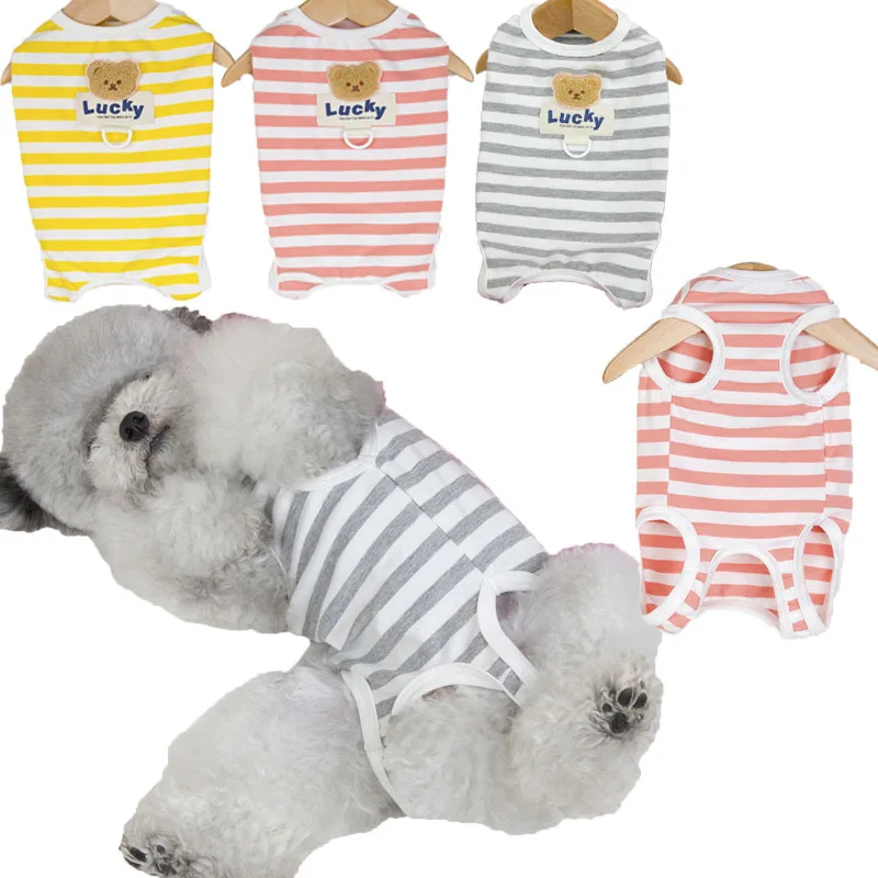 Strips Pet Clothes Wrapped Belly Girls Jumpsuit Gray Pink Yellow Puppy Pajamas Onesie Pyjamas For Small Dogs Chiwawa Pet Suit XL
Strips Pet Clothes Wrapped Belly Girls Jumpsuit Gray Pink Yellow Puppy Pajamas Onesie Pyjamas For Small Dogs Chiwawa Pet Suit XL