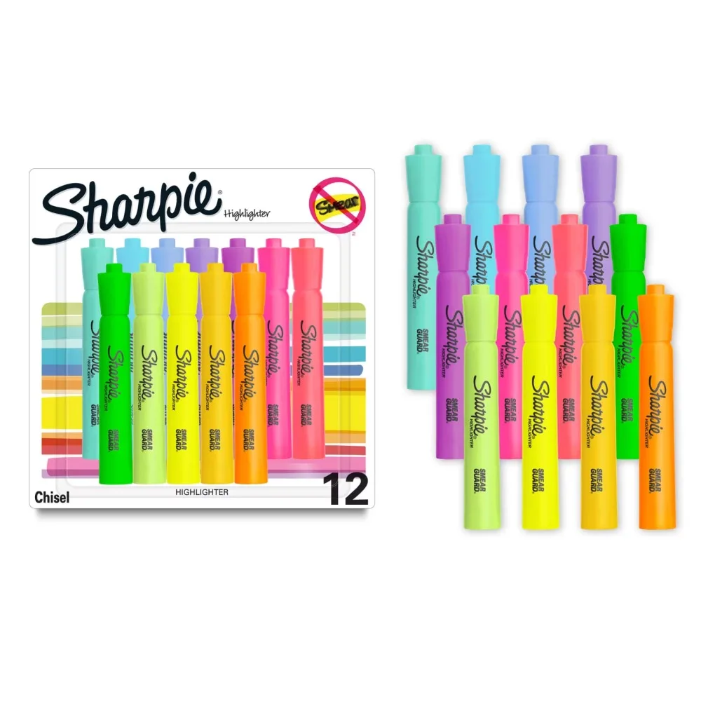 Chisel Tip Tank Highlighters Assorted Colors Set of 12 Fluorescent Marker Pens for Office School Supplies Study Note Taking Art Drawing
Chisel Tip Tank Highlighters Assorted Colors Set of 12 Fluorescent Marker Pens for Office School Supplies Study Note Taking Art Drawing