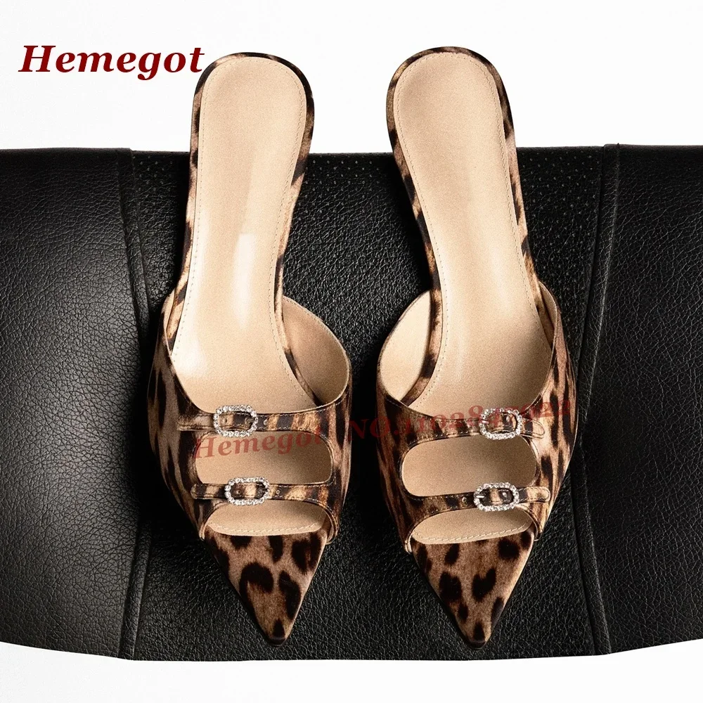 Peep Toe Stiletto Heel Slip On Women's Mules Leopard Print Rhinestone Buckled Slippers Date Night Heels Cut Out Elegant Shoes
Peep Toe Stiletto Heel Slip On Women's Mules Leopard Print Rhinestone Buckled Slippers Date Night Heels Cut Out Elegant Shoes
