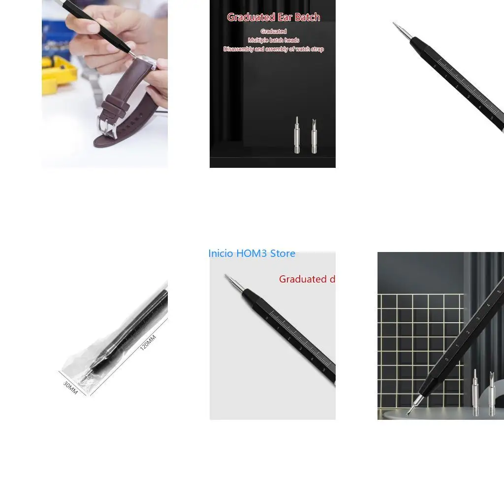 A5YD Practical Watch Band Installation Tools with Scale Markings for Changing Leather