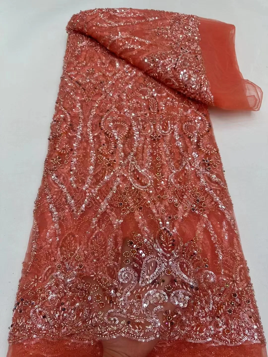 2024 Luxury African Lace Fabric 5 Yards Dubai 3D Beaded Tulle Lace Fabric Embroidered Flower Nigerian Fabric For Sewing
2024 Luxury African Lace Fabric 5 Yards Dubai 3D Beaded Tulle Lace Fabric Embroidered Flower Nigerian Fabric For Sewing