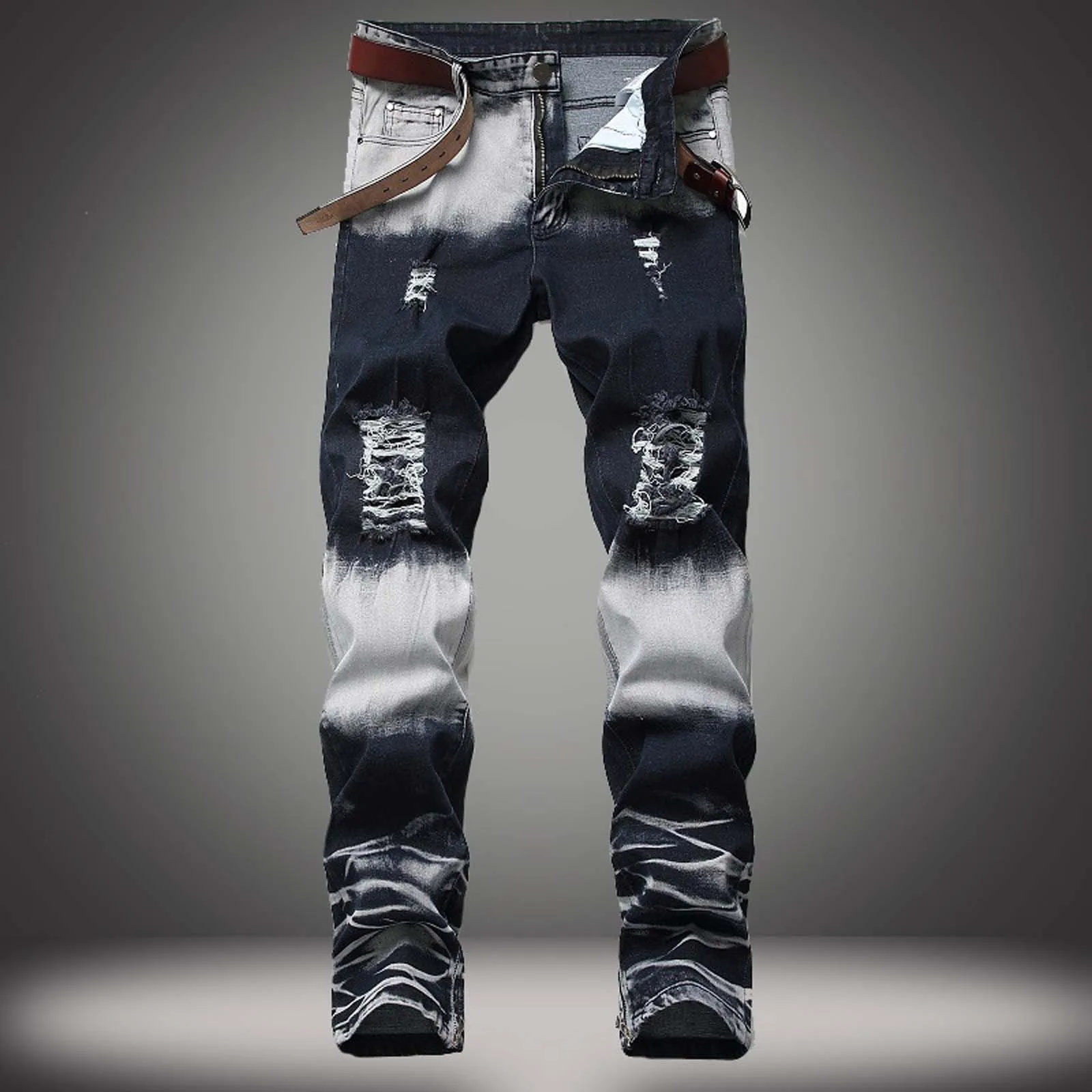 2025 Jeans Men Hole Distressed Pencil Pants Slim Fit Vintage Zipper Fly Pockets Solid Colour Washed Denims Ankle Length Trousers
2025 Jeans Men Hole Distressed Pencil Pants Slim Fit Vintage Zipper Fly Pockets Solid Colour Washed Denims Ankle Length Trousers