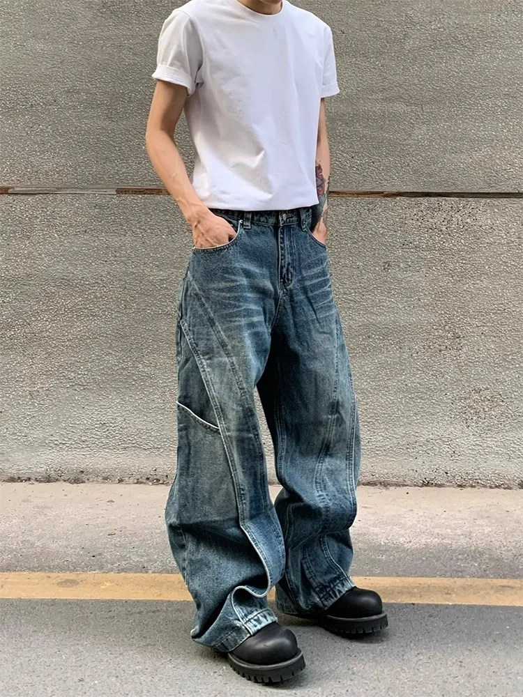Retro American Waed Men's Jeans Loose Straight Leg Wide Leg Knife Pants Low Waist Long Pants Youth Faion Casual Jeans
Retro American Waed Men's Jeans Loose Straight Leg Wide Leg Knife Pants Low Waist Long Pants Youth Faion Casual Jeans